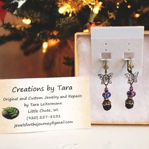 Creations by Tara Butterfly Dangle Earrings